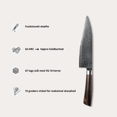 Gyuto koksmes Rose van Qookware