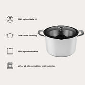 Roestvrijstalen kookpan met deksel, 6,5 liter, ChefGrade van Qookware