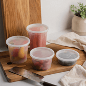 Deli containers – Opbevaringsbøtter med låg (60 stk.)