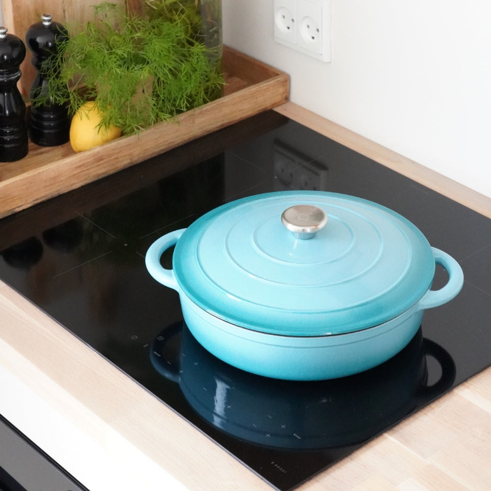 Geëmailleerde gietijzeren sauteerpan van 3,5 liter van Qookware