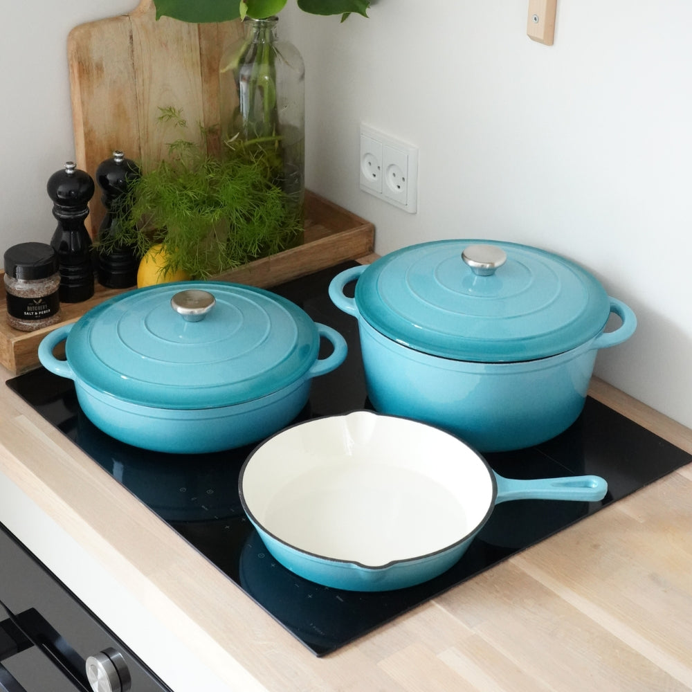 Kleine set van geëmailleerd gietijzer van Qookware