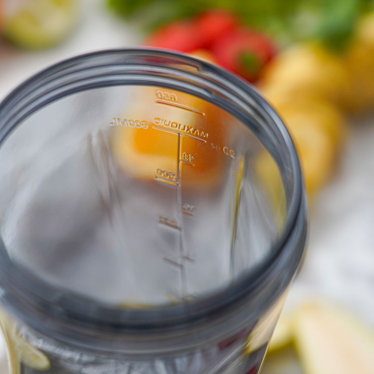 Beker met maatverdeling voor miniblender
