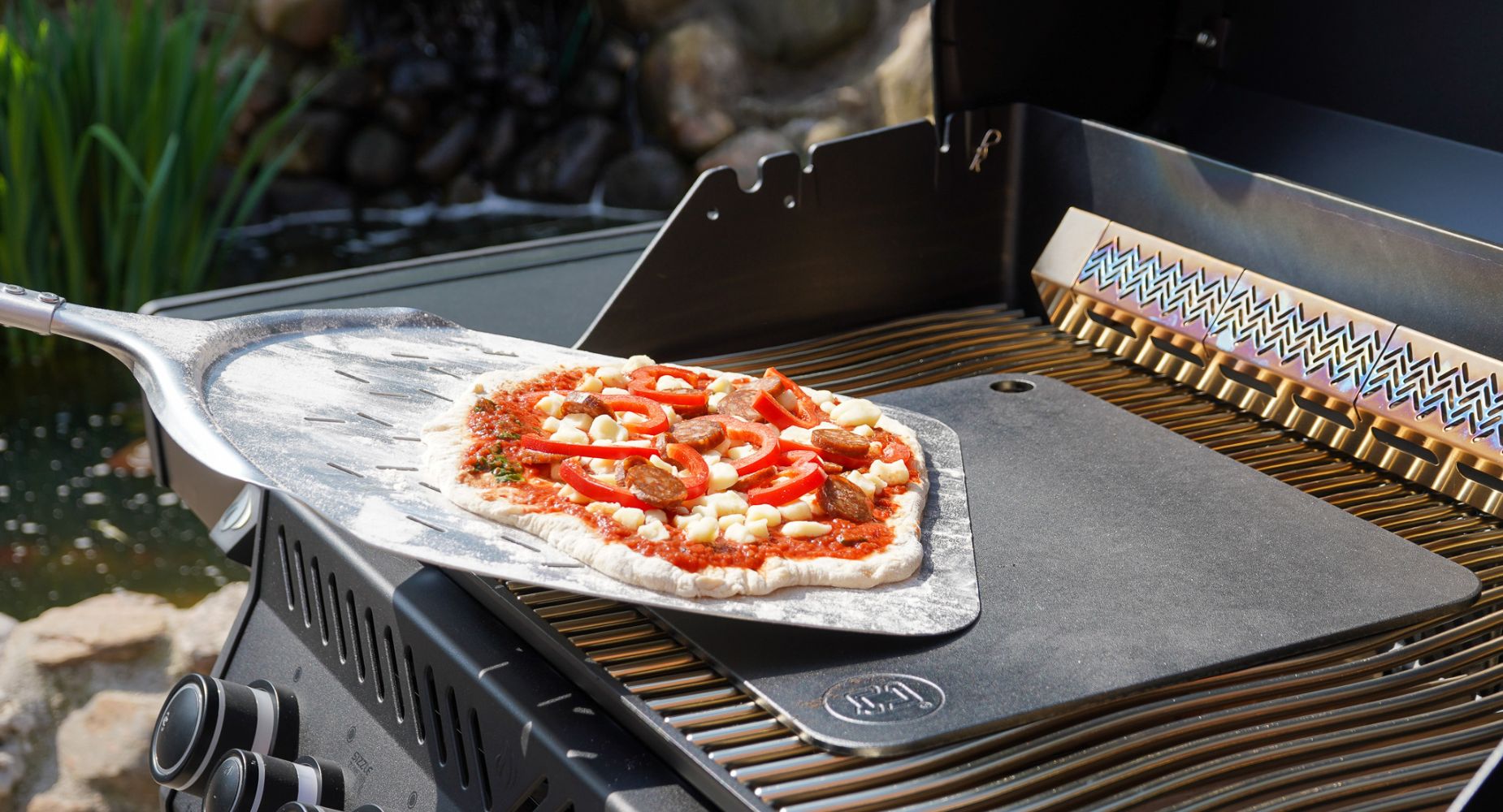 Pizzaschep met vast handvat