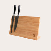 Eikenhouten messenhouder van Qookware
