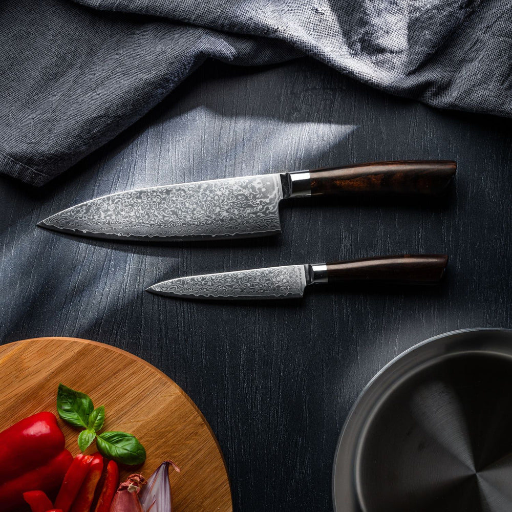 Rose koksmes en schilmesje van Qookware