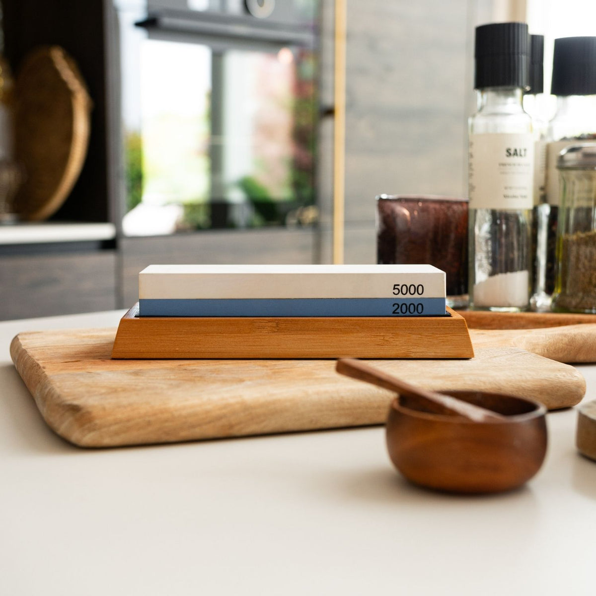 Slijpsteen voor keukenmessen, korrel 2000/5000, van Qookware