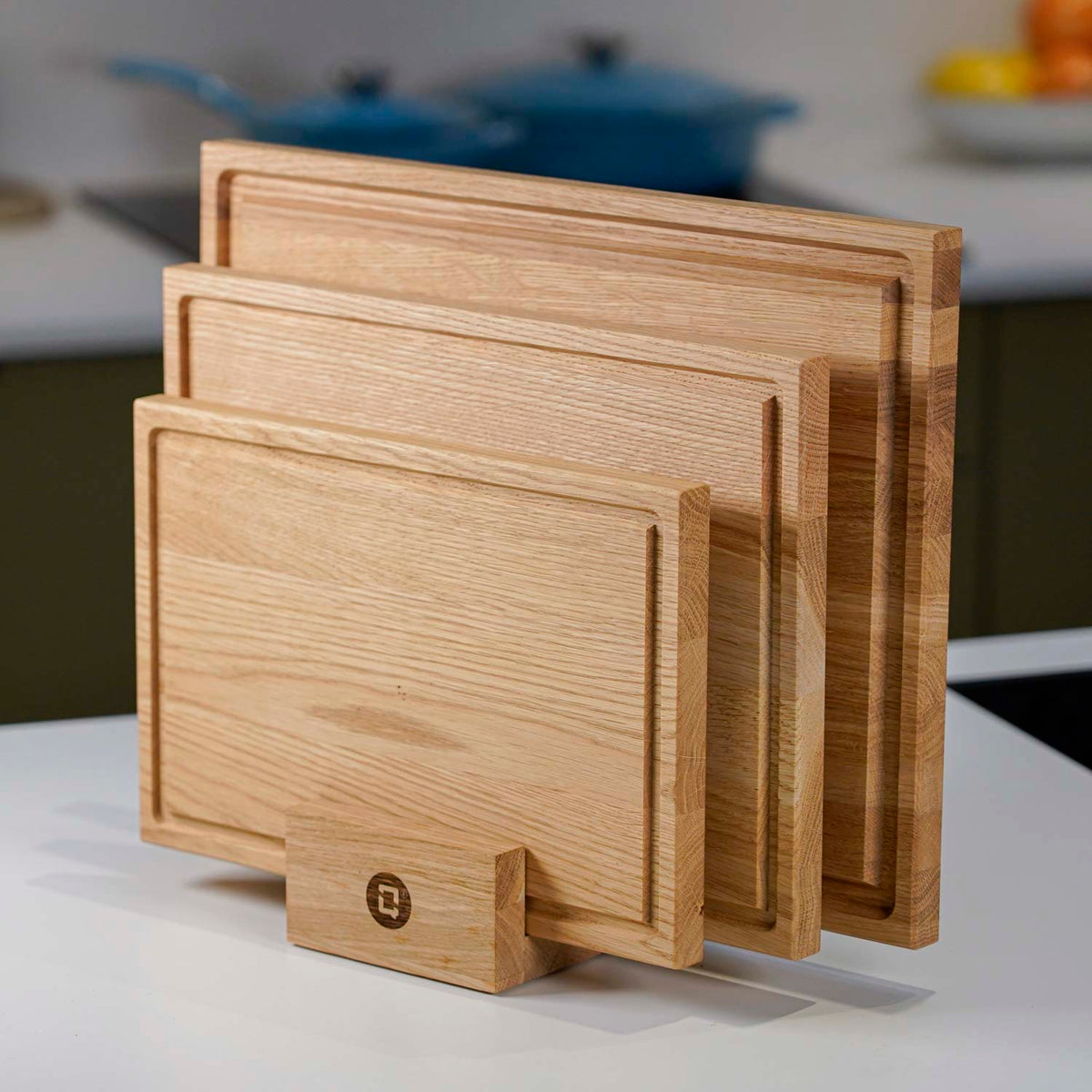 Set snijplanken van eikenhout