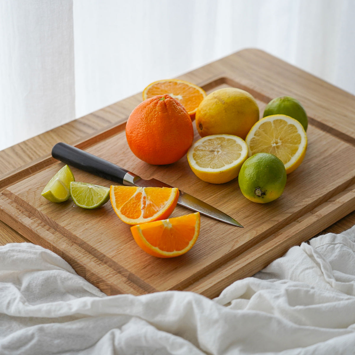 Eikenhouten snijplank van Qookware
