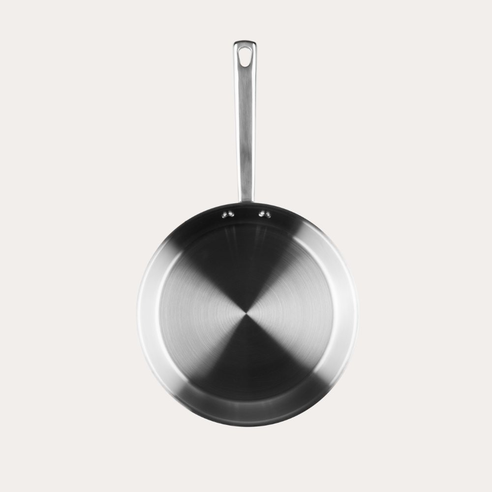 Koekenpan van drielaags roestvrij staal, 24 cm, van Qookware