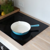 Geëmailleerde gietijzeren koekenpan Artic Blue van Qookware