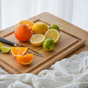 Grote eikenhouten snijplank van Qookware